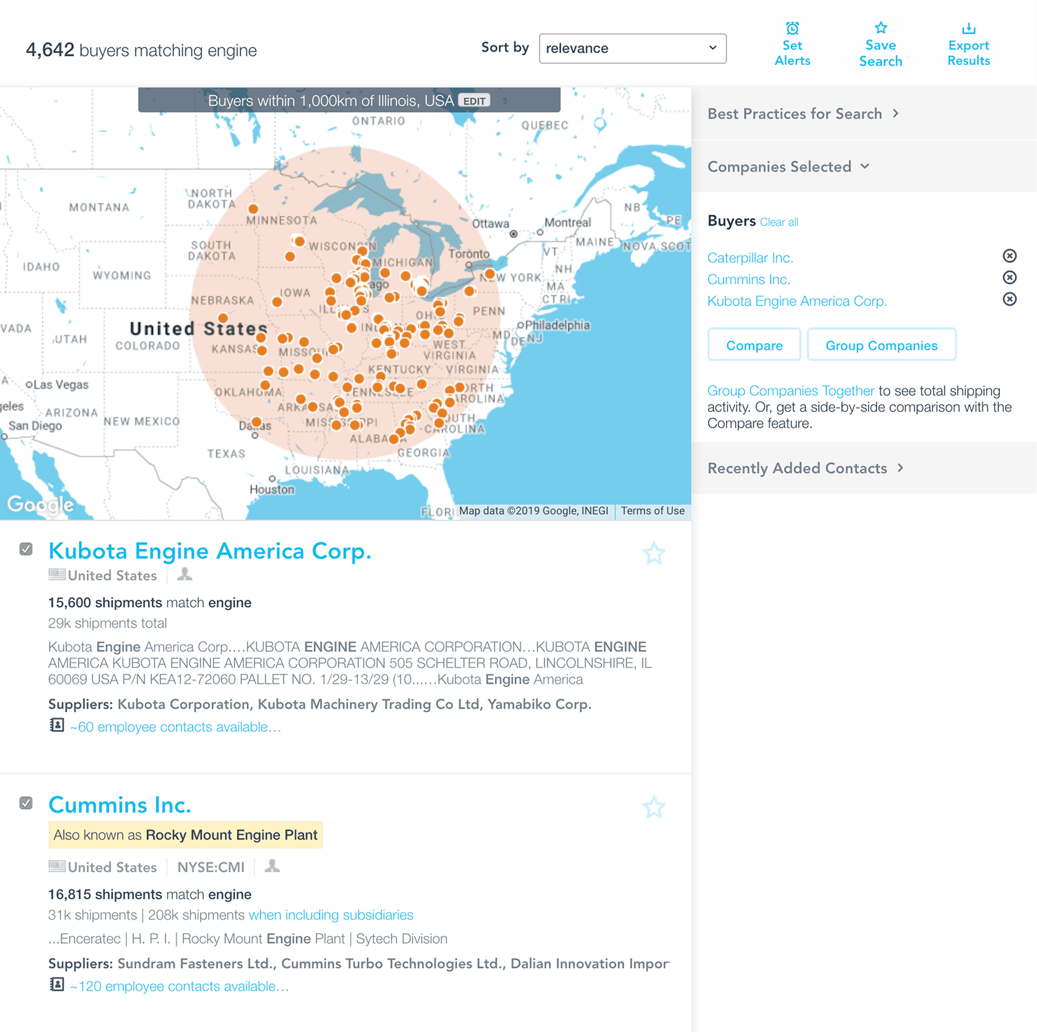 Company Location Search in Illinois